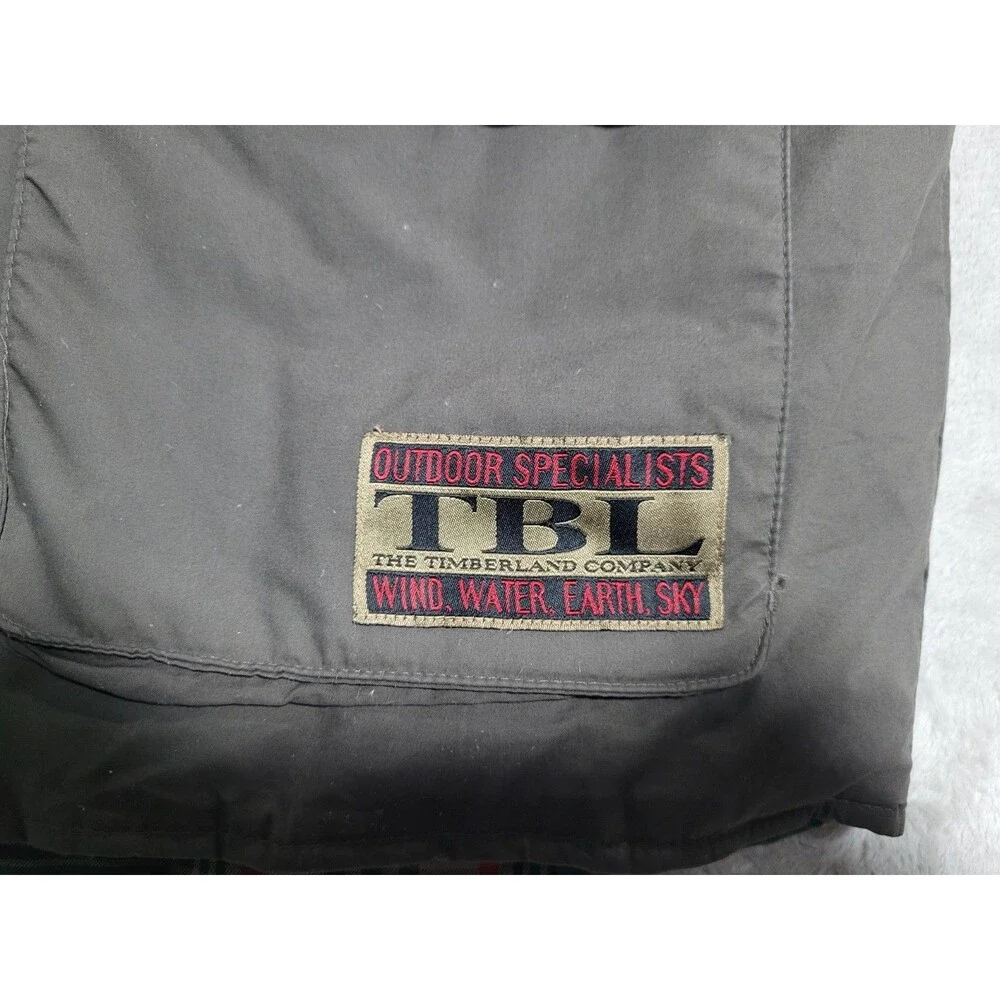 Vintage Timberland Weathergear Vest Mens XL Grey 100% Cotton Goose Down Fishing